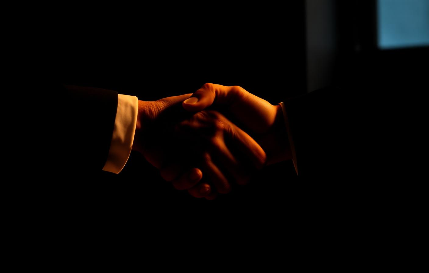 Business professionals partnering on technology solutions